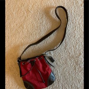 Red coach bag